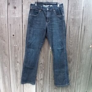 Wrangler Retro Slim Boot Jeans Men Size 32 X 34 Dark Wash Western Zip Button